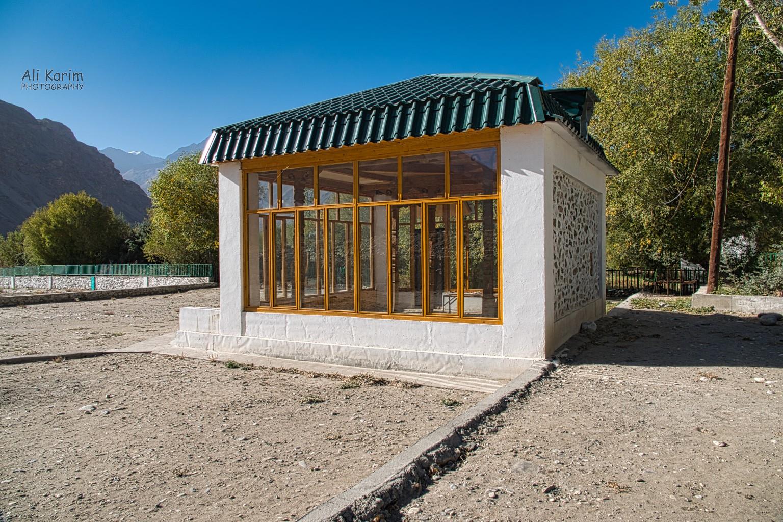 Podium that was built for the Aga Khan’s visit to Langar in May 1995 Langar, Bulunkul Tajikistan, Podium that was built for the Aga Khan’s visit to Langar in May 1995