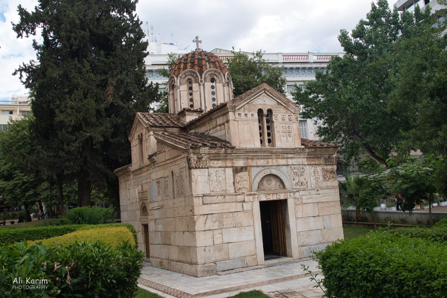 Athens, Greece, June, 2021, Beautiful Church of Theotokos Gorgoepikoos near the Metropolitan Cathedral of Athens