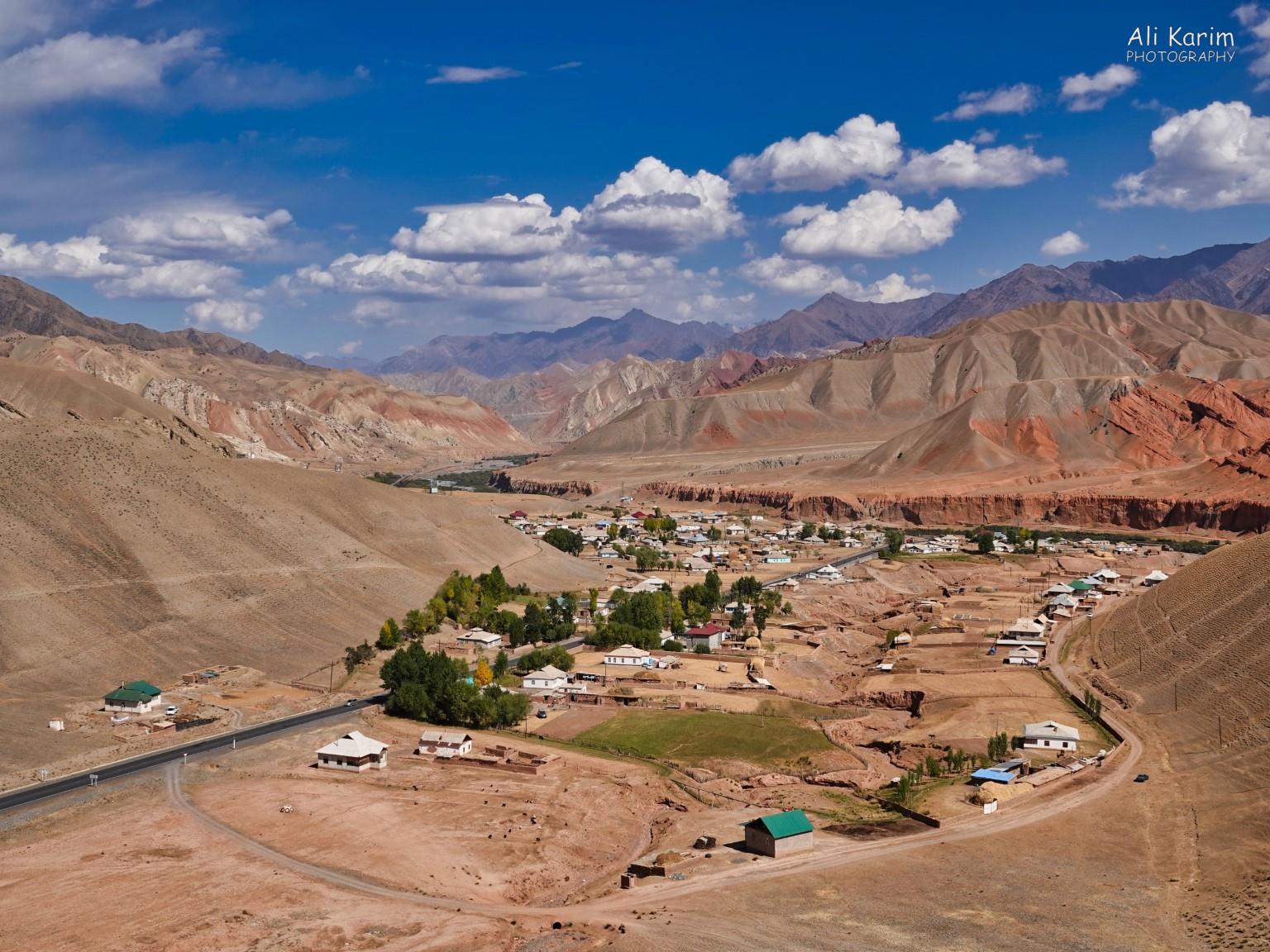 Picturesque villages seen from the higher grounds Silk Road 16: More Osh, Kyrgyzstan Picturesque villages seen from the higher grounds