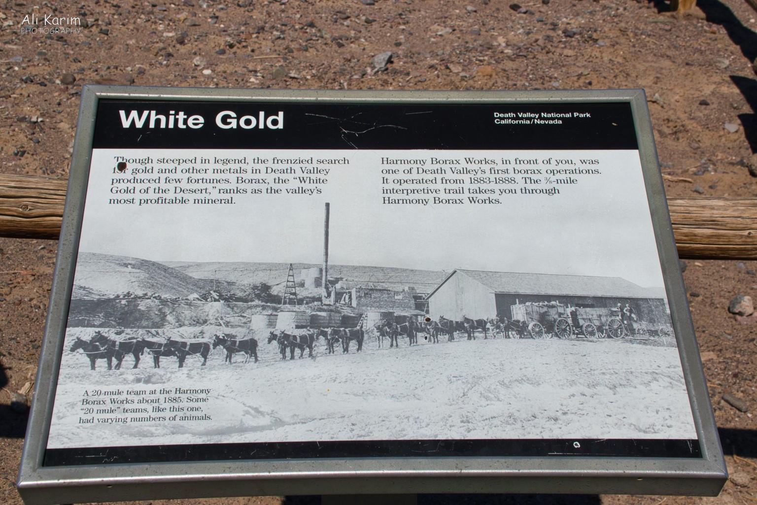 Borax mining in the desert Death Valley National Park, June 2020, Borax mining in the desert
