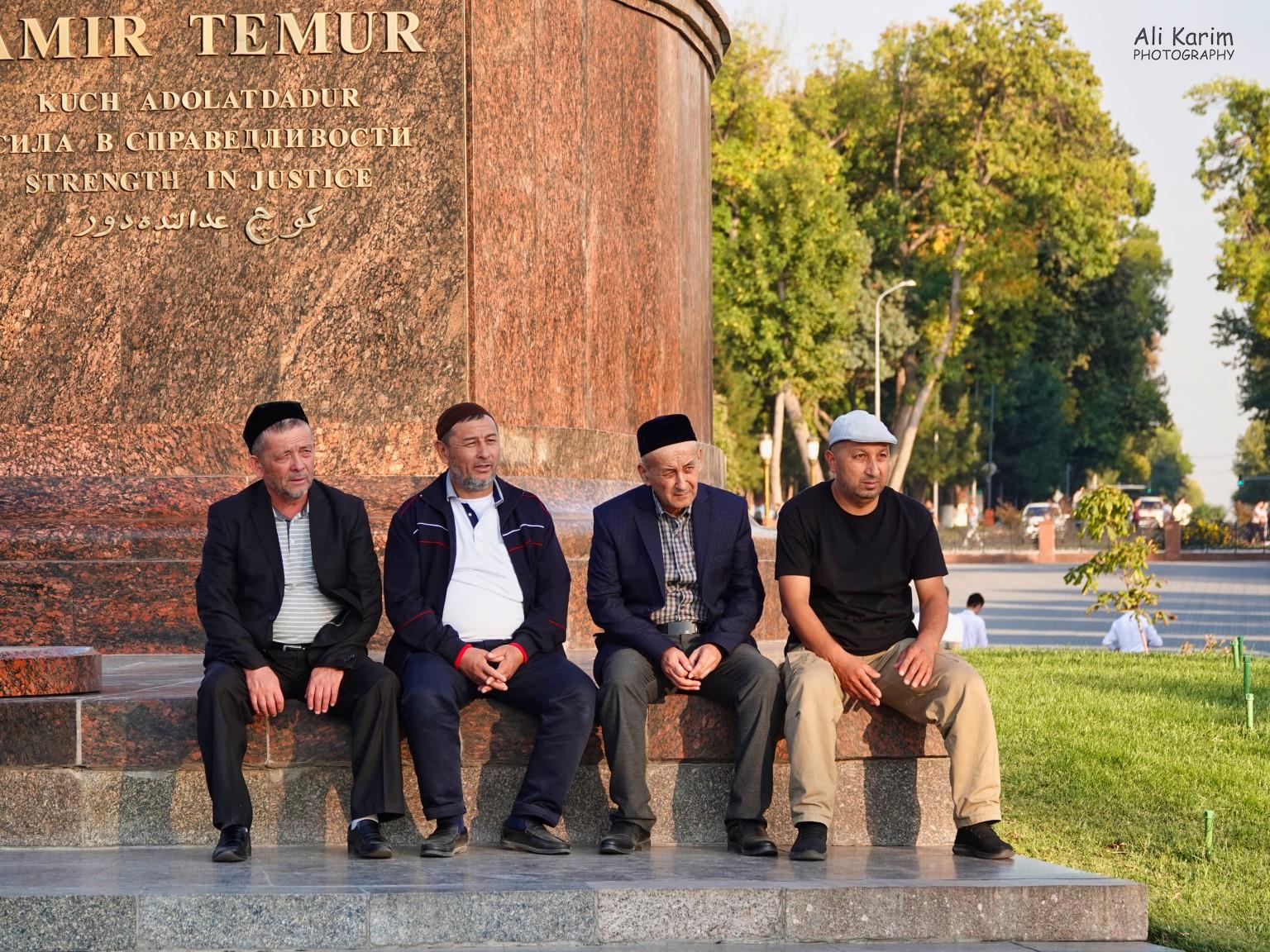 Tashkent, Oct 2019, Chilling under the Amir Timur statue