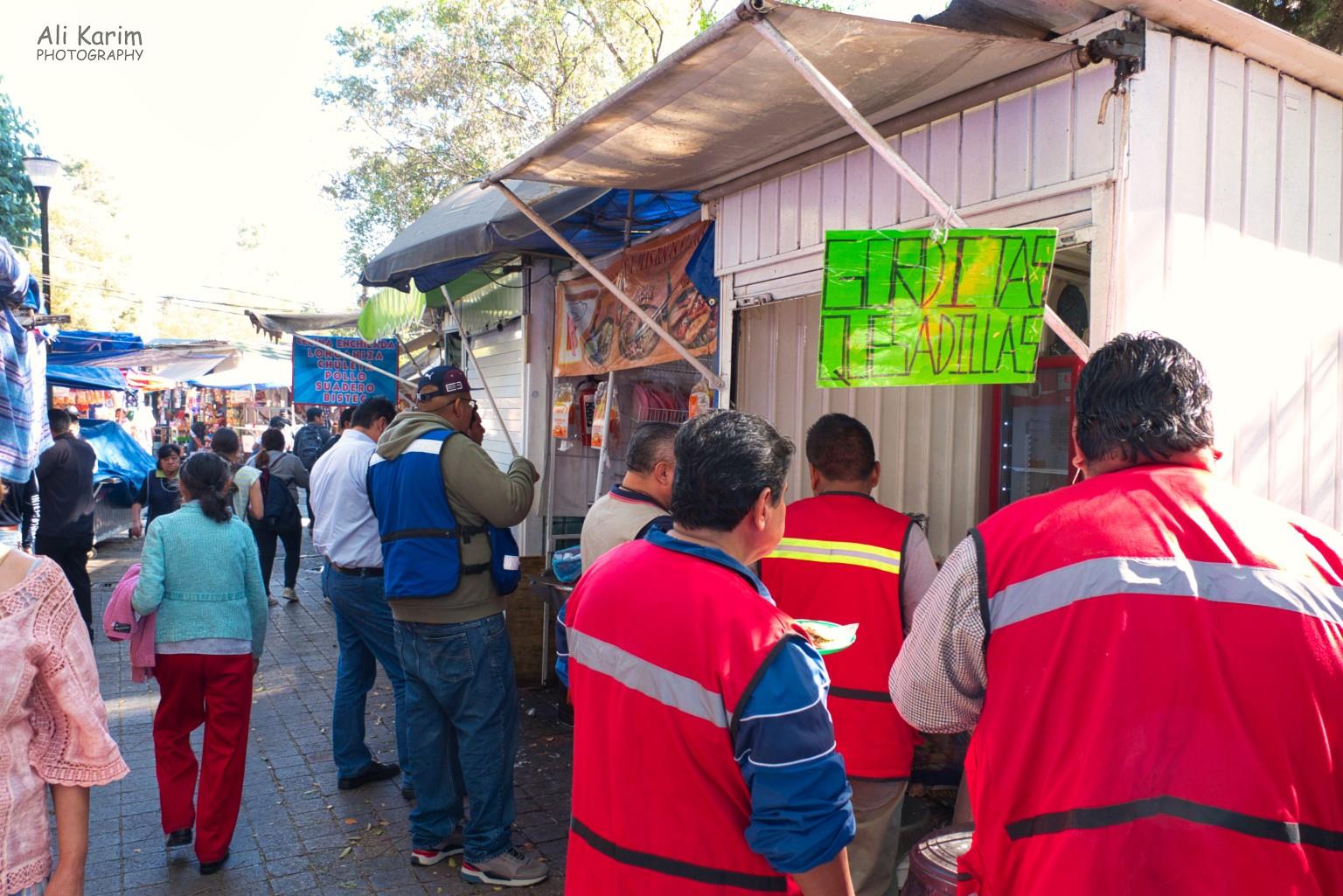 City center street food stands Mexico City, Mexico, Dec 2019, City center street food stands
