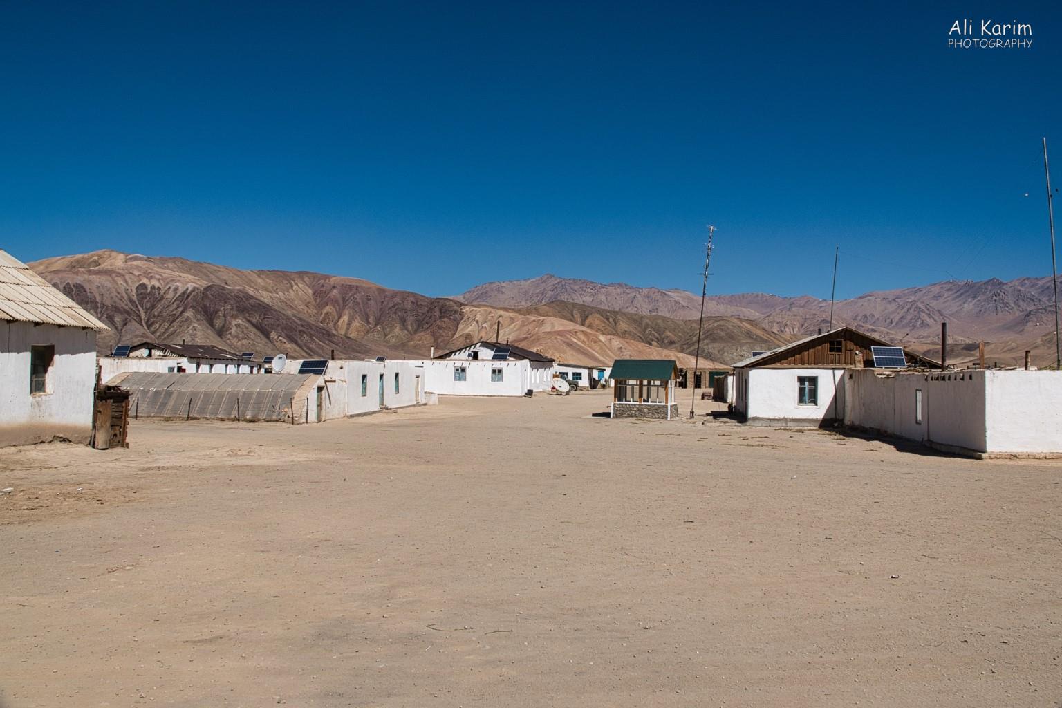 The poles used to carry electricity and telephone service, but now are unused. Langar, Tajikistan, The poles used to carry electricity and telephone service, but now are unused.