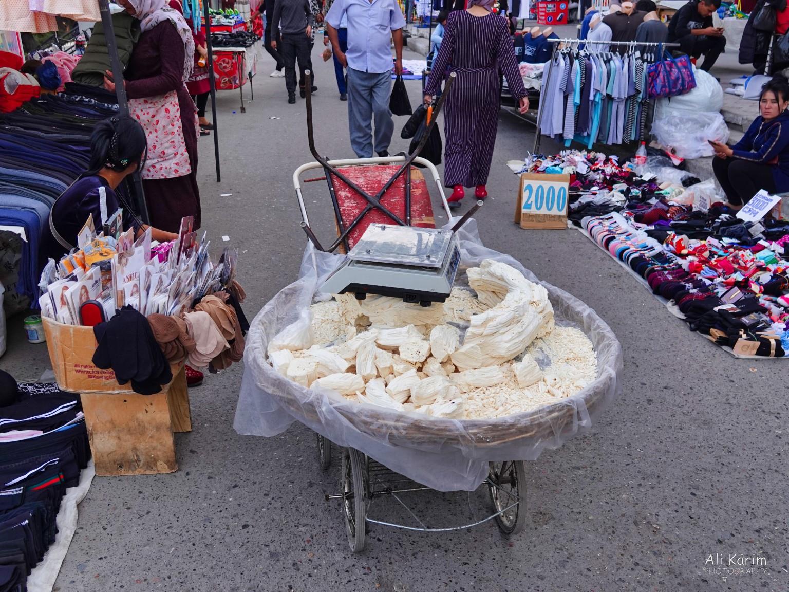 Tashkent, Oct 2019, Yogurt that has all the whey removed; till it is semi-solid