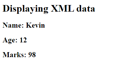 XML output