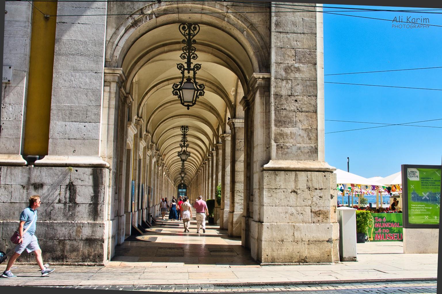 Arches at the Praça do Comércio, a huge open square at the waterfront Lisbon Portugal: Arches at the Praça do Comércio, a huge open square at the waterfront