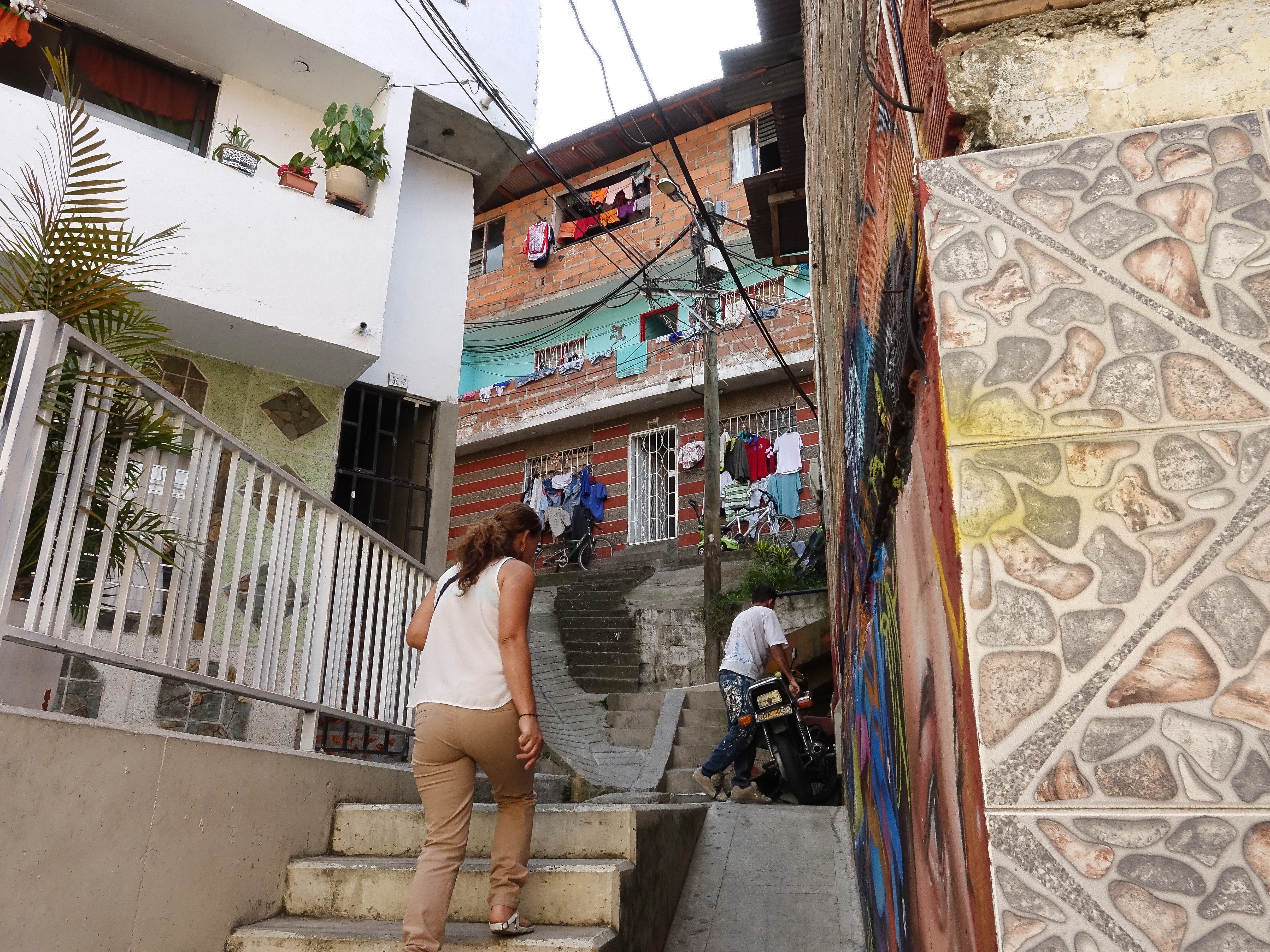 People here must be very fit, climbing all these stairs everyday People here must be very fit, climbing all these stairs everyday