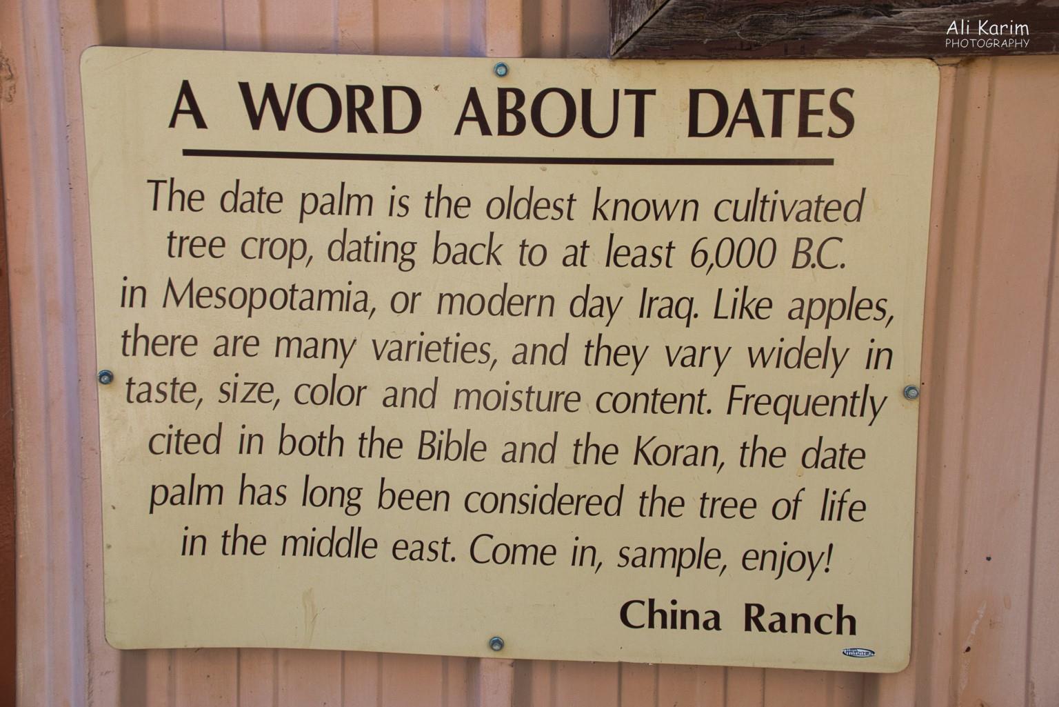 About Dates Death Valley National Park, June 2020, About Dates
