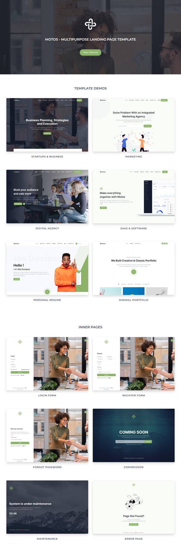 Motos - Responsive Landing Page Template - 4