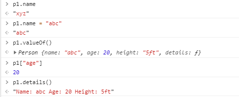 Methods of class in JavaScript