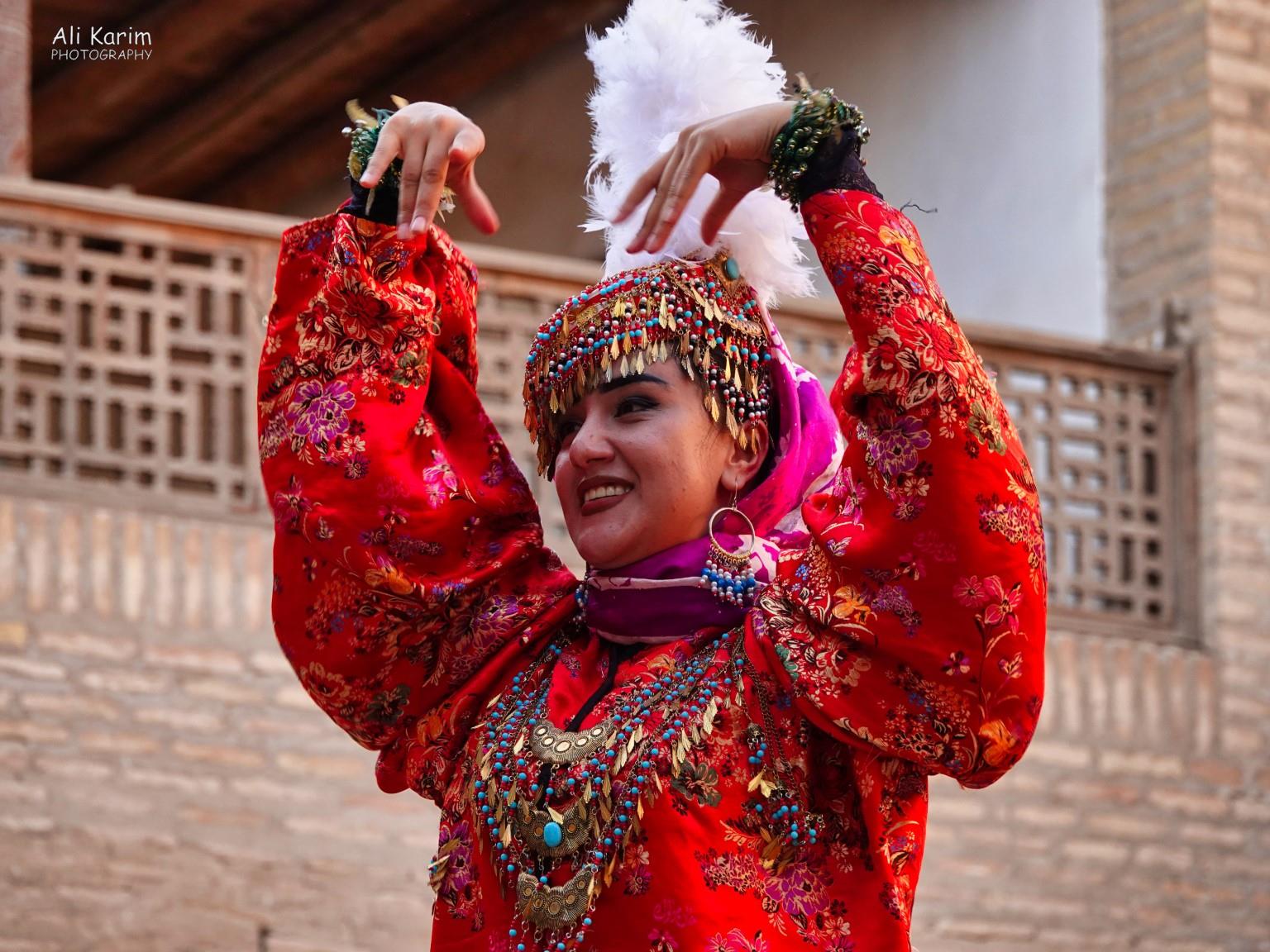 Khiva, Oct 2019, Dancer in beautiful traditional costume