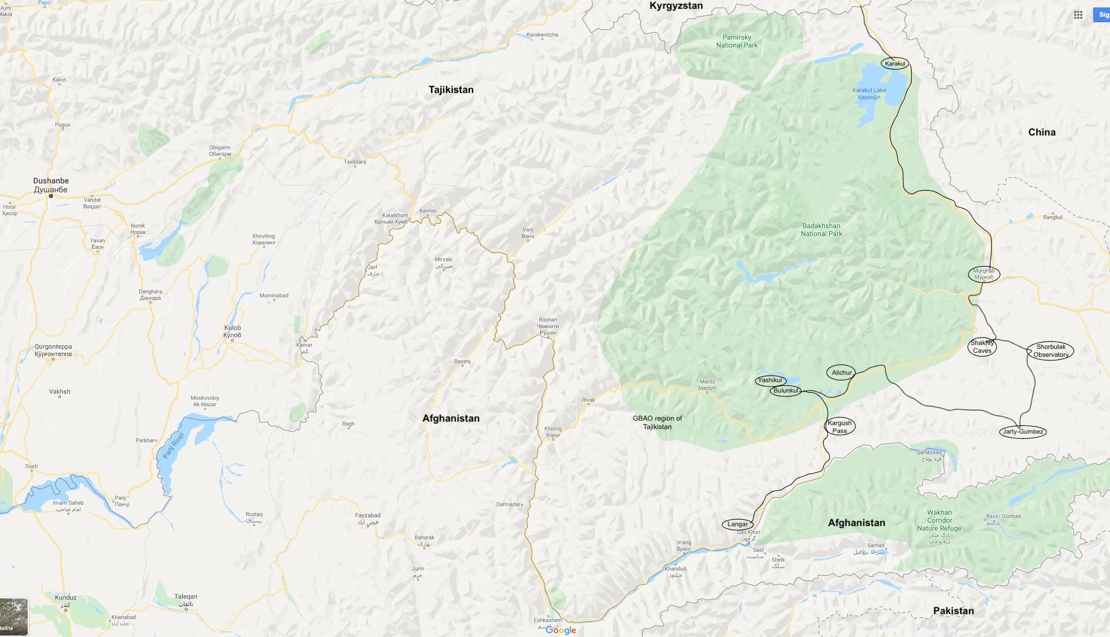 Tajikistan map till Langar Langar, Tajikistan, Tajikistan map till Langar