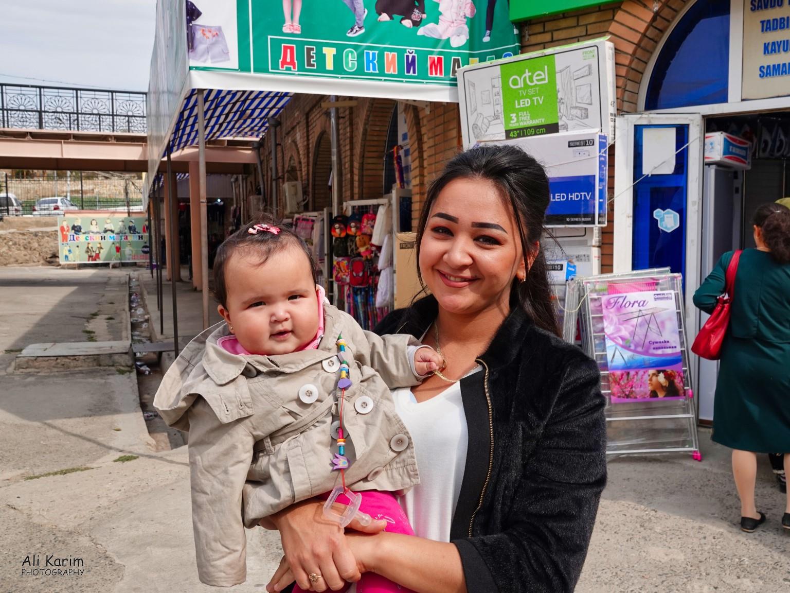 Locals were all very friendly. Wonder what she was feeding her baby; look at the size of those cheeks :) More Samarkand, Locals were all very friendly. Wonder what she was feeding her baby; look at the size of those cheeks :)
