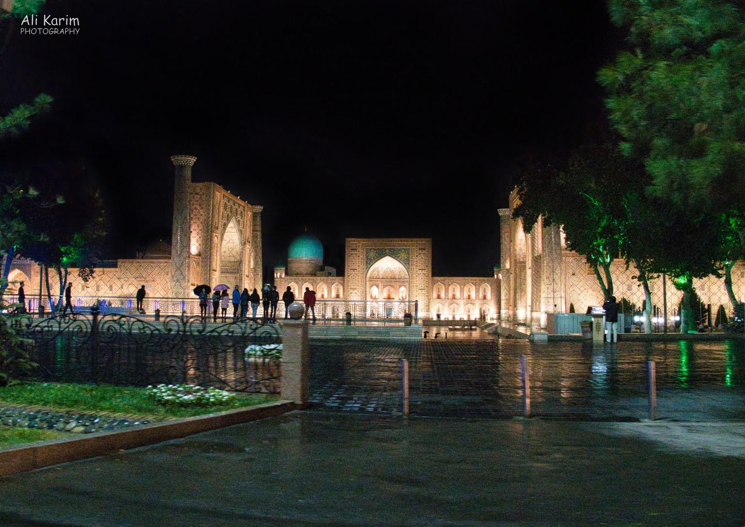 The Magnificent Registan by night More Samarkand, The Magnificent Registan by night