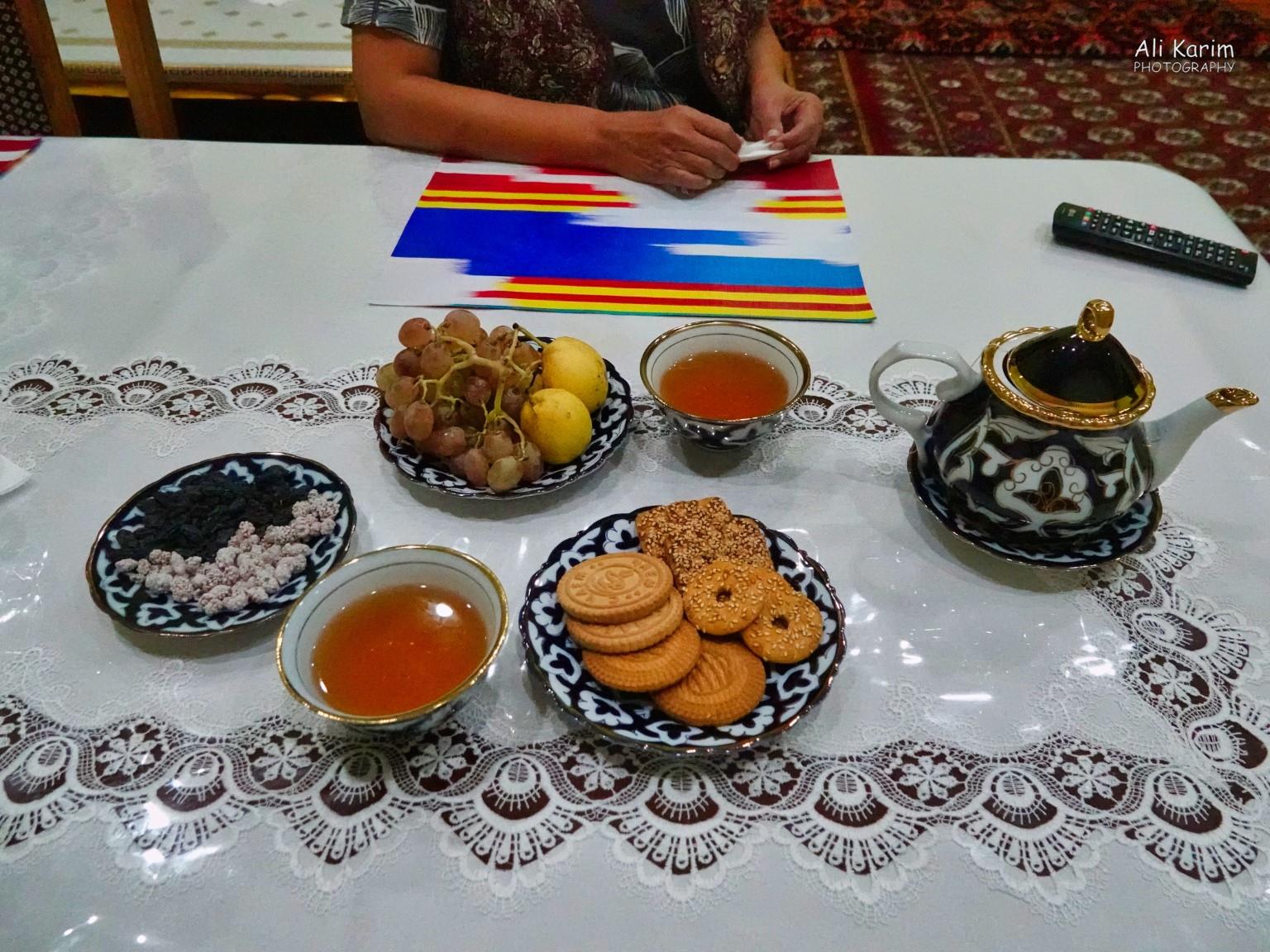 Khiva, Oct 2019, Refreshments with Chai at Bibimaryam B&B