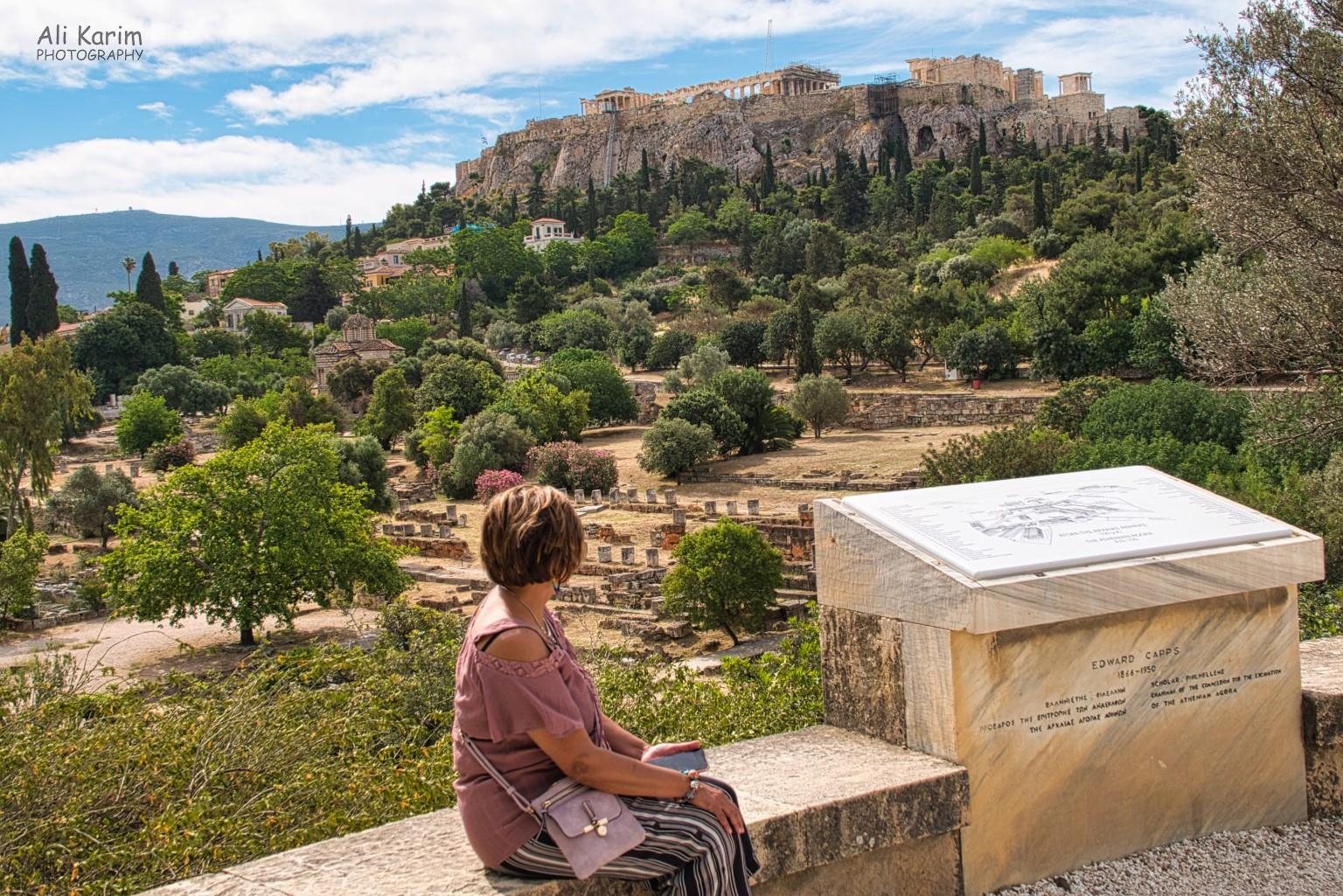 The unobstructed view of the Parthenon and Acropolis from the Agora Athens, Greece, June, 2021, The unobstructed view of the Parthenon and Acropolis from the Agora