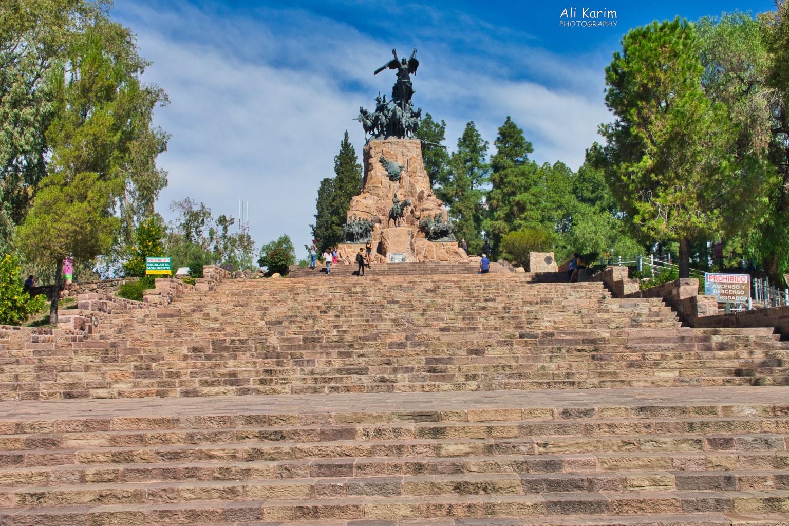 More Mendoza, Argentina At one end of the Parque is a hill called Cerro de la Gloria, with a huge memorial to the Army of the Andes at the top