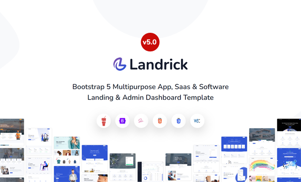 Landrick - Saas & Software Multipurpose Landing Page & Admin Dashboard Template - 2