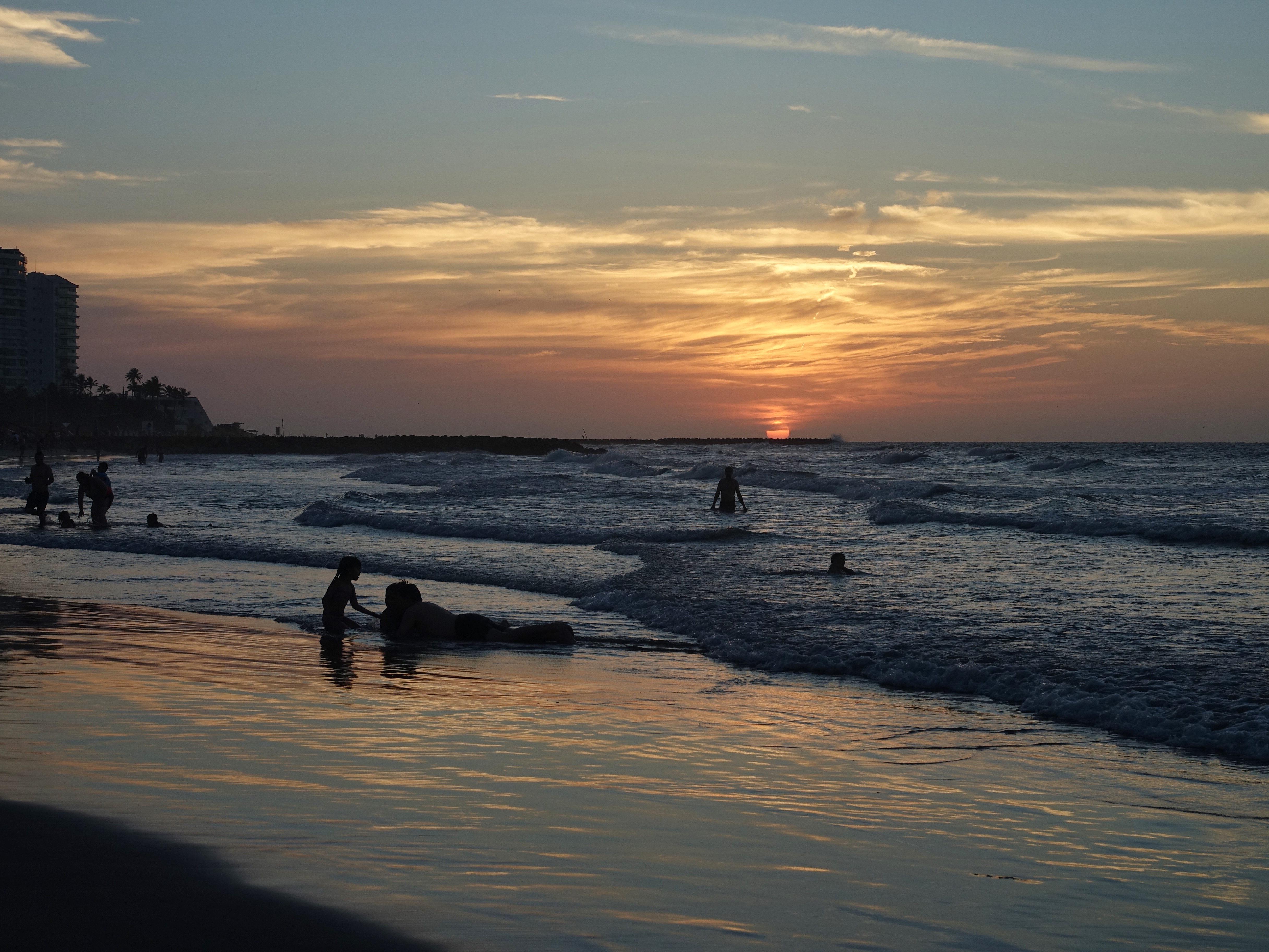 Sunset at Bocagrande beach