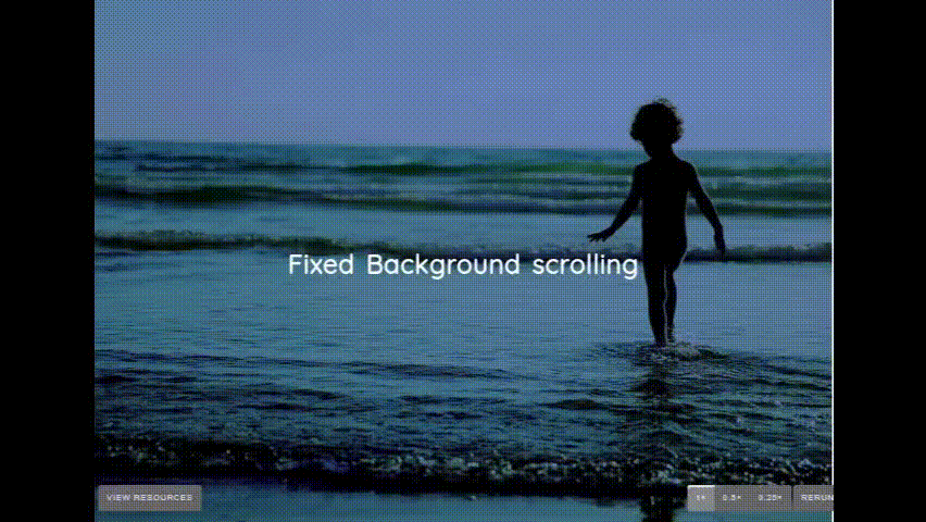 fixed background scrolling