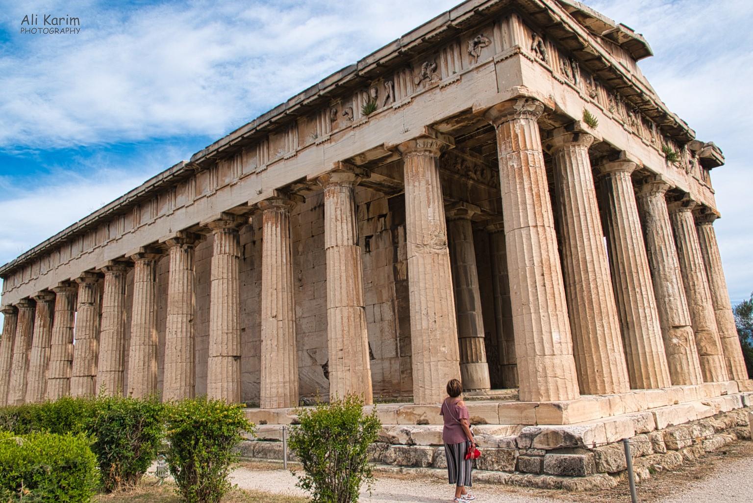 Athens, Greece, June, 2021, Well preserved Temple of Hephaestus