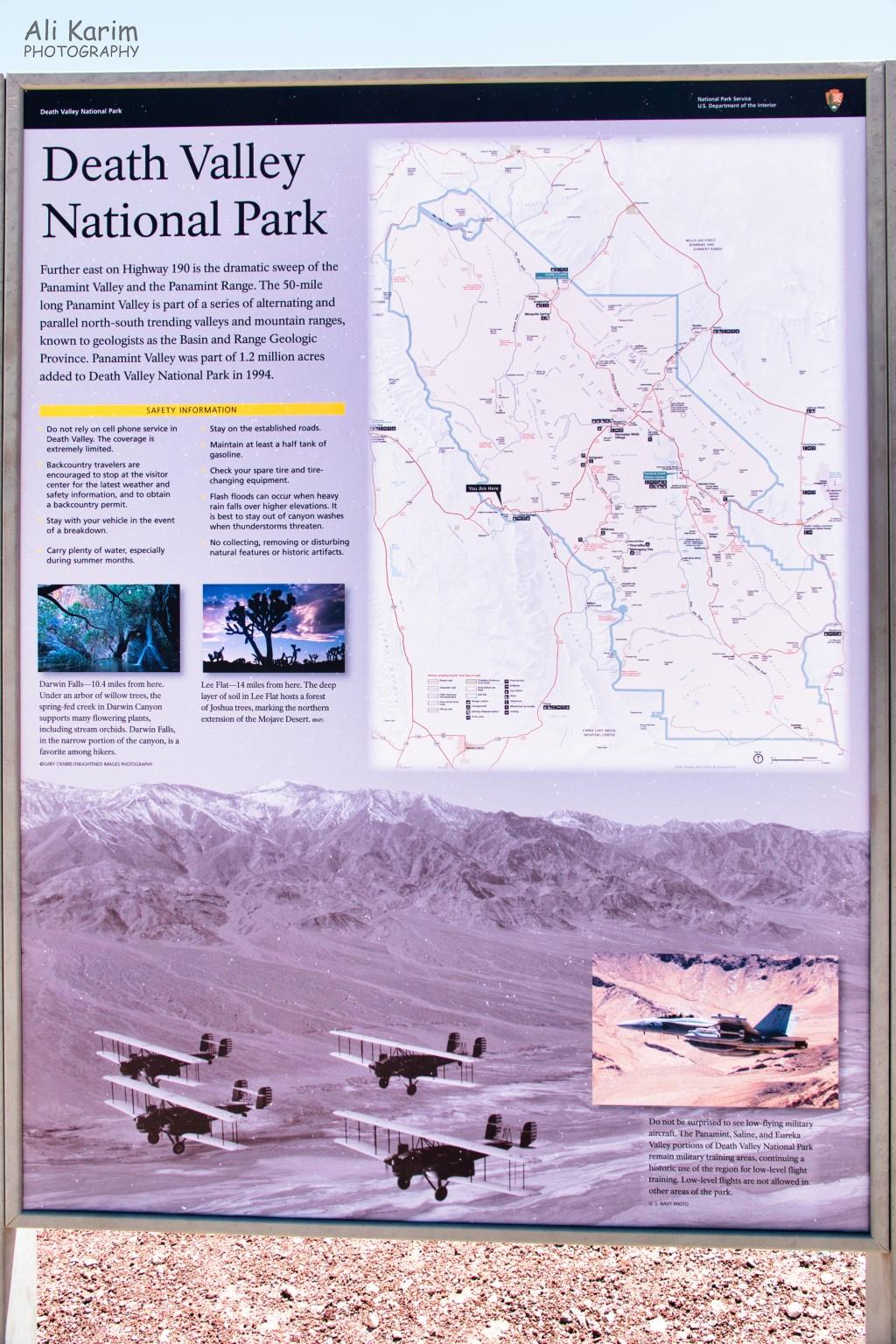 Yosemite to Death Valley, June 2020, Interesting sign with warnings and gave notice about the low level military flight training