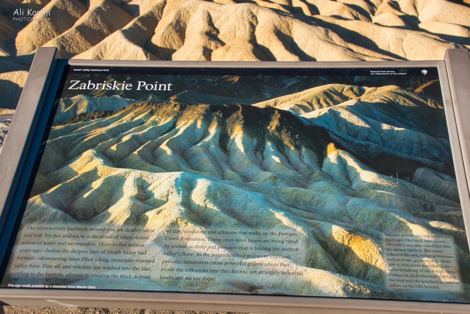 About Zabriskie Point Death Valley National Park, June 2020, About Zabriskie Point