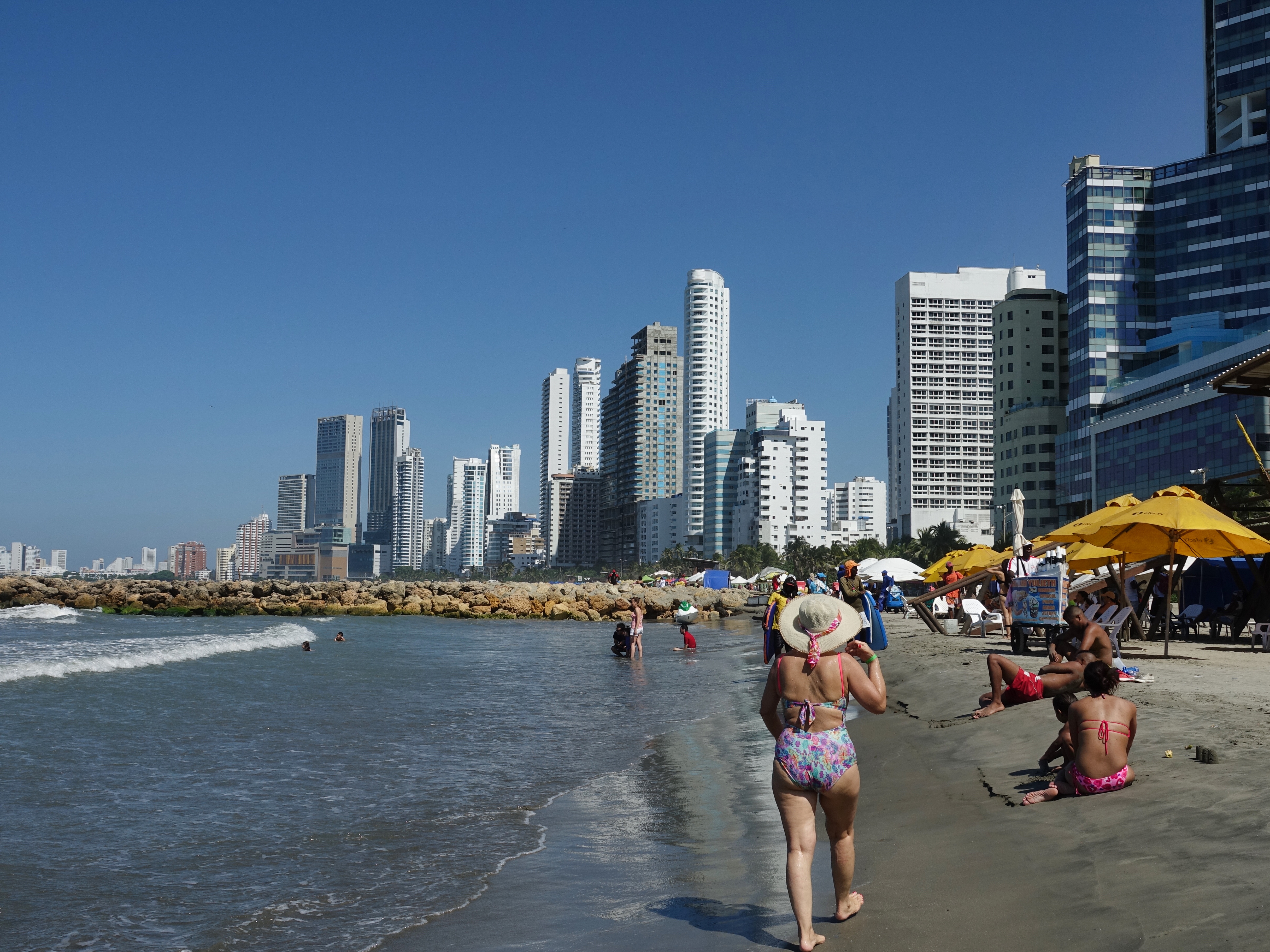 Bocargande skyscrapers and beach. Bocargande skyscrapers and beach.