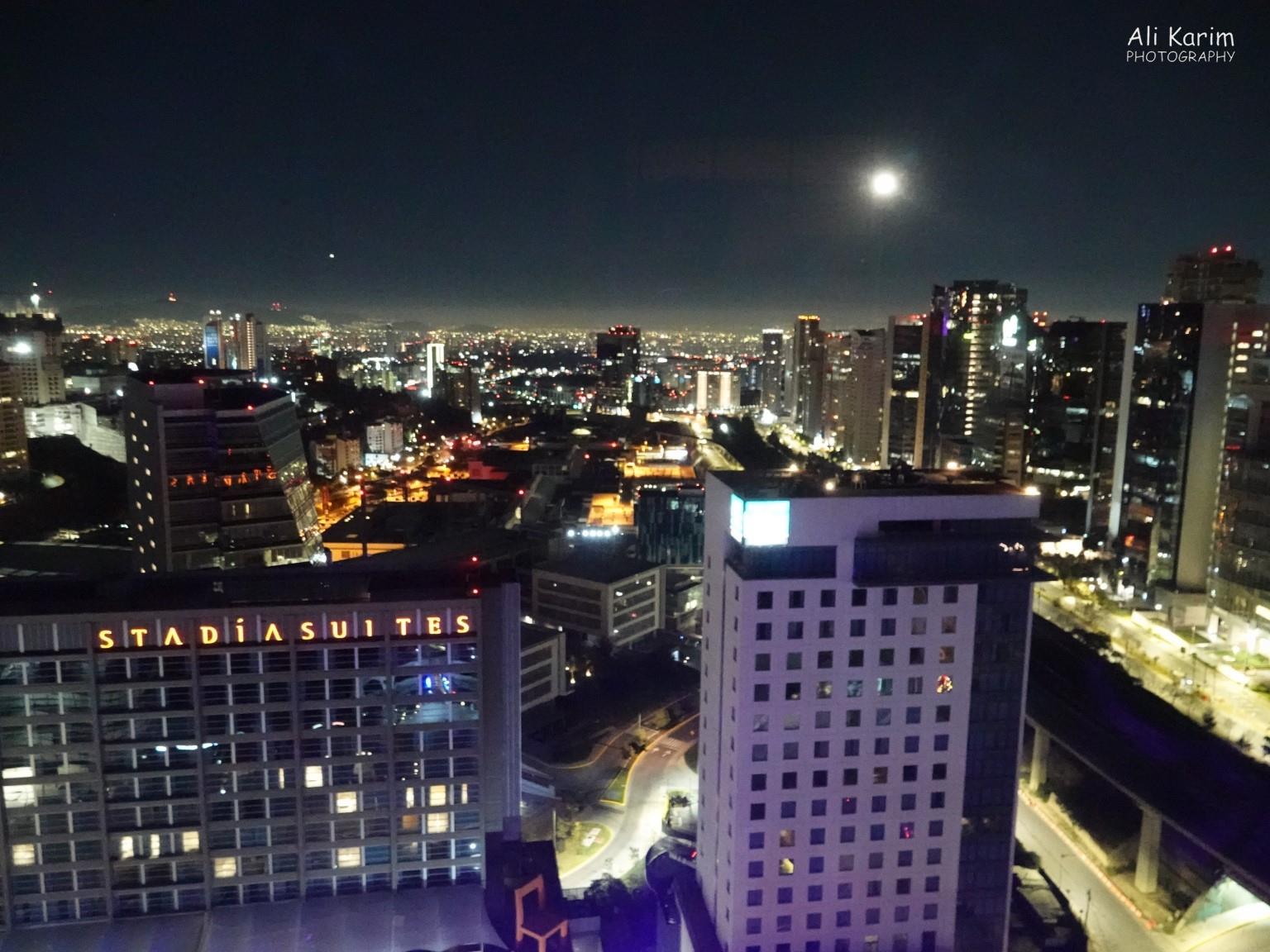 Night view of Mexico City from our hotel Veracruz, Mexico, December 2020, Night view of Mexico City from our hotel
