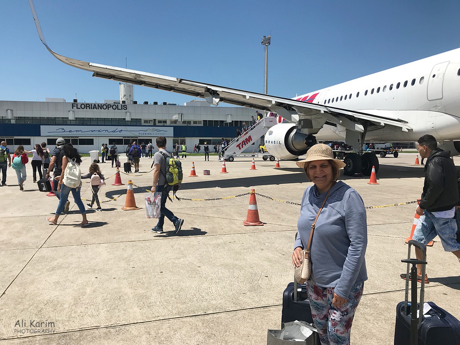 Old fashioned deplaning Florianópolis, Brazil Old fashioned deplaning