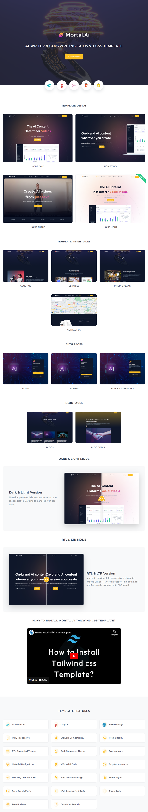 Mortal - AI Writer & Copywriting Tailwind CSS Template - 3