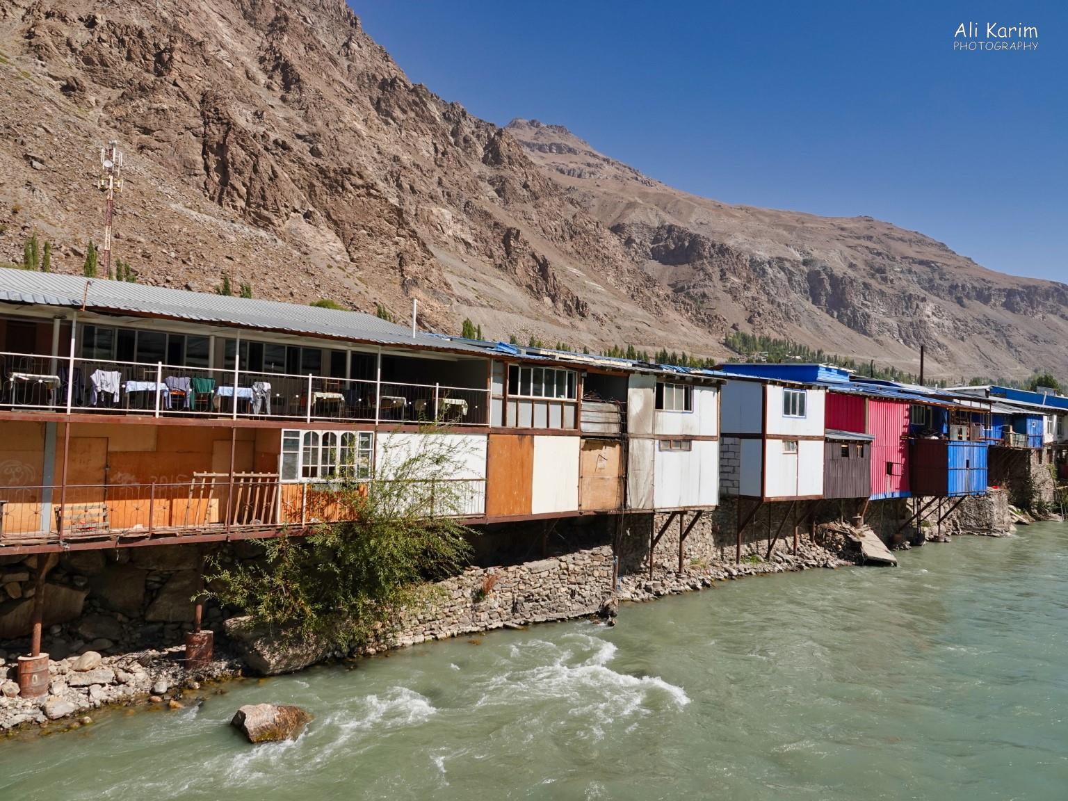 Houses along the river Gunt More Khorog, Tajikistan Houses along the river Gunt