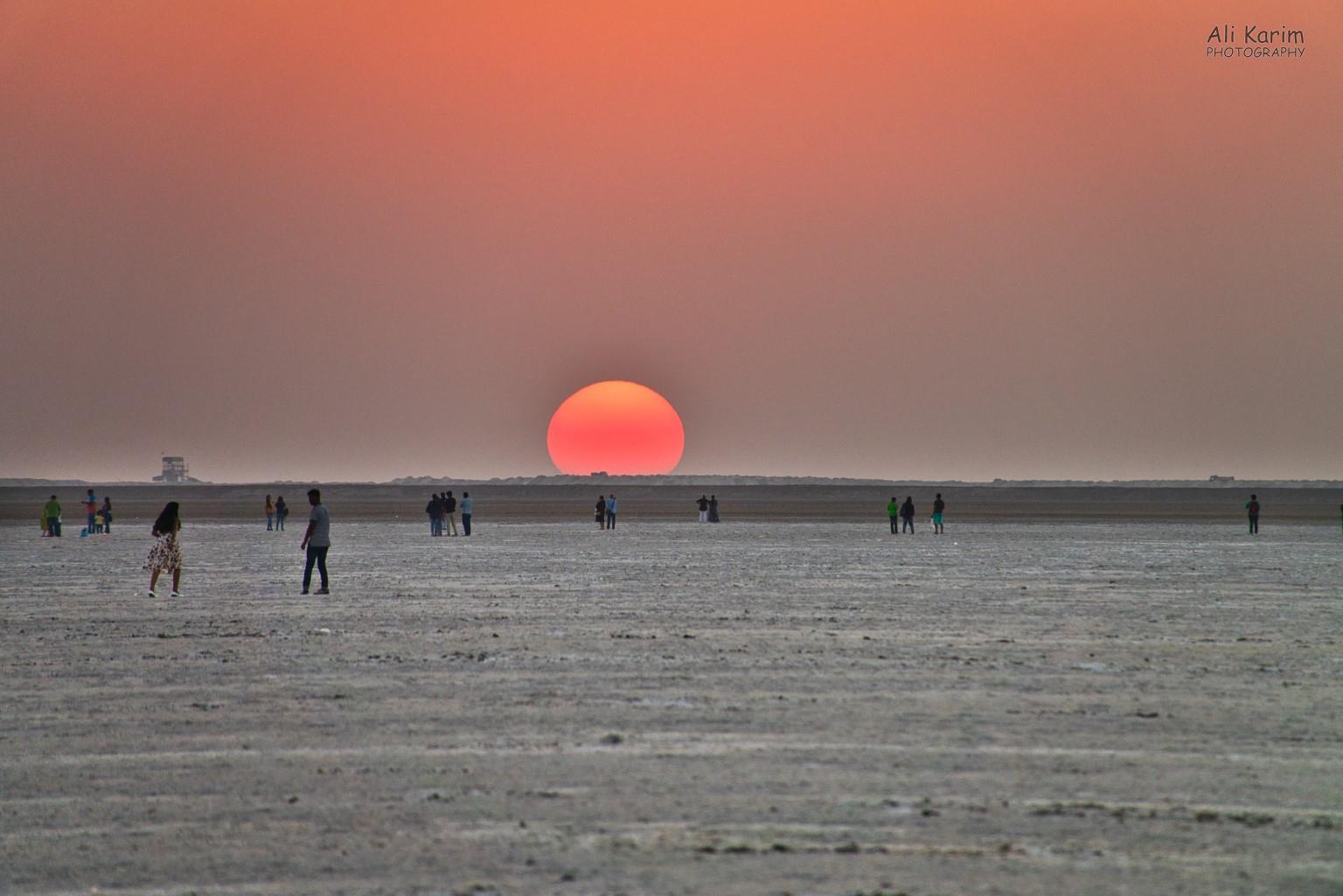 Beautiful sunset over the Raan Bhuj, Kutch, Gujarat Beautiful sunset over the Raan