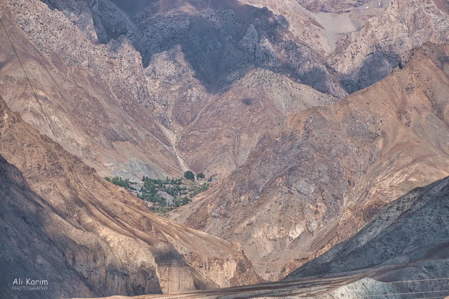 Dramatic location of farming settlement Samarkand, Uzbekistan Dramatic location of farming settlement