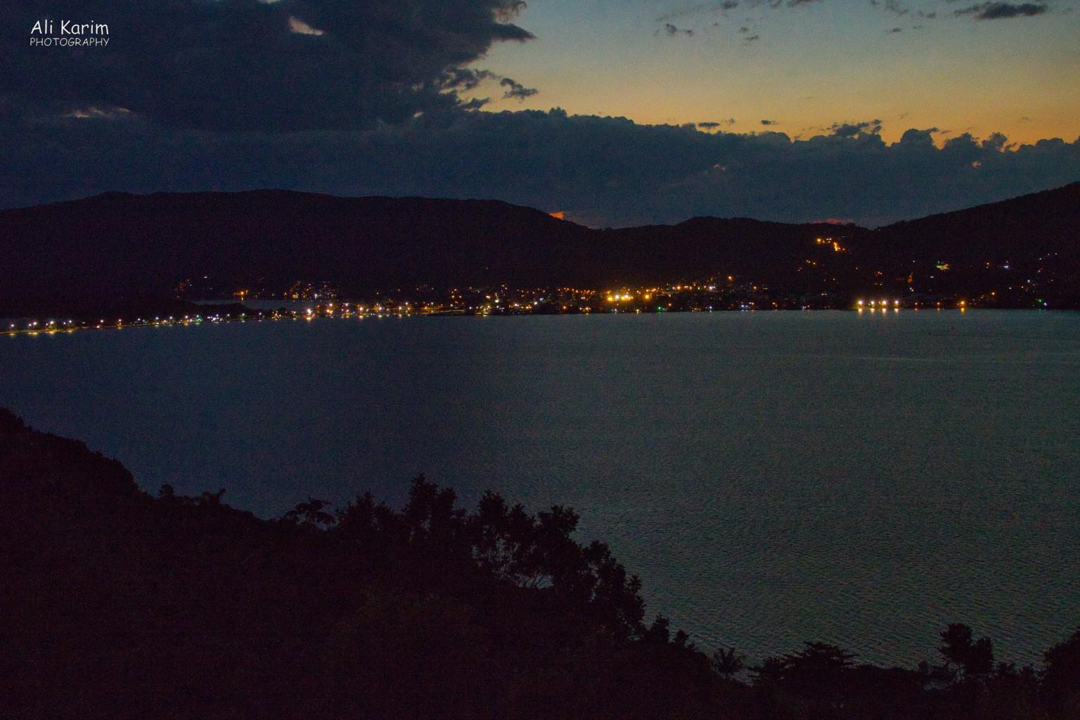 Night view of the Lagoa from near our B&B Florianópolis, Brazil Night view of the Lagoa from near our B&B