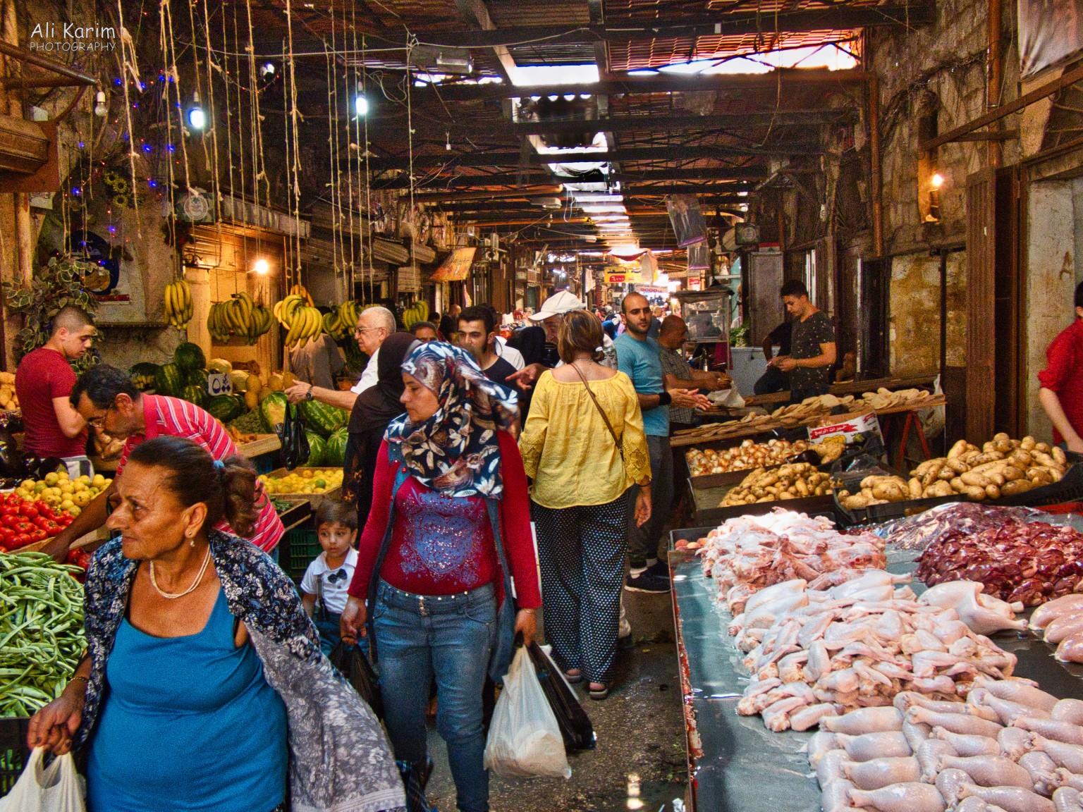 Busy souk with lots of food Tripoli Lebanon Busy souk with lots of food