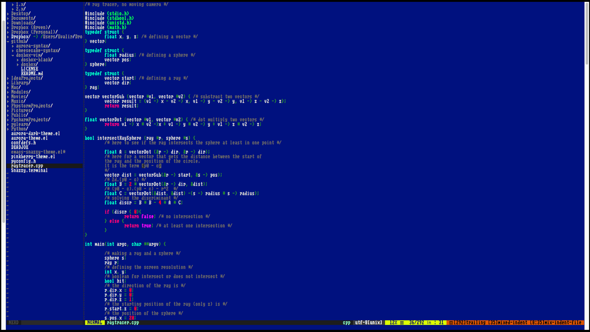 Simple program blue