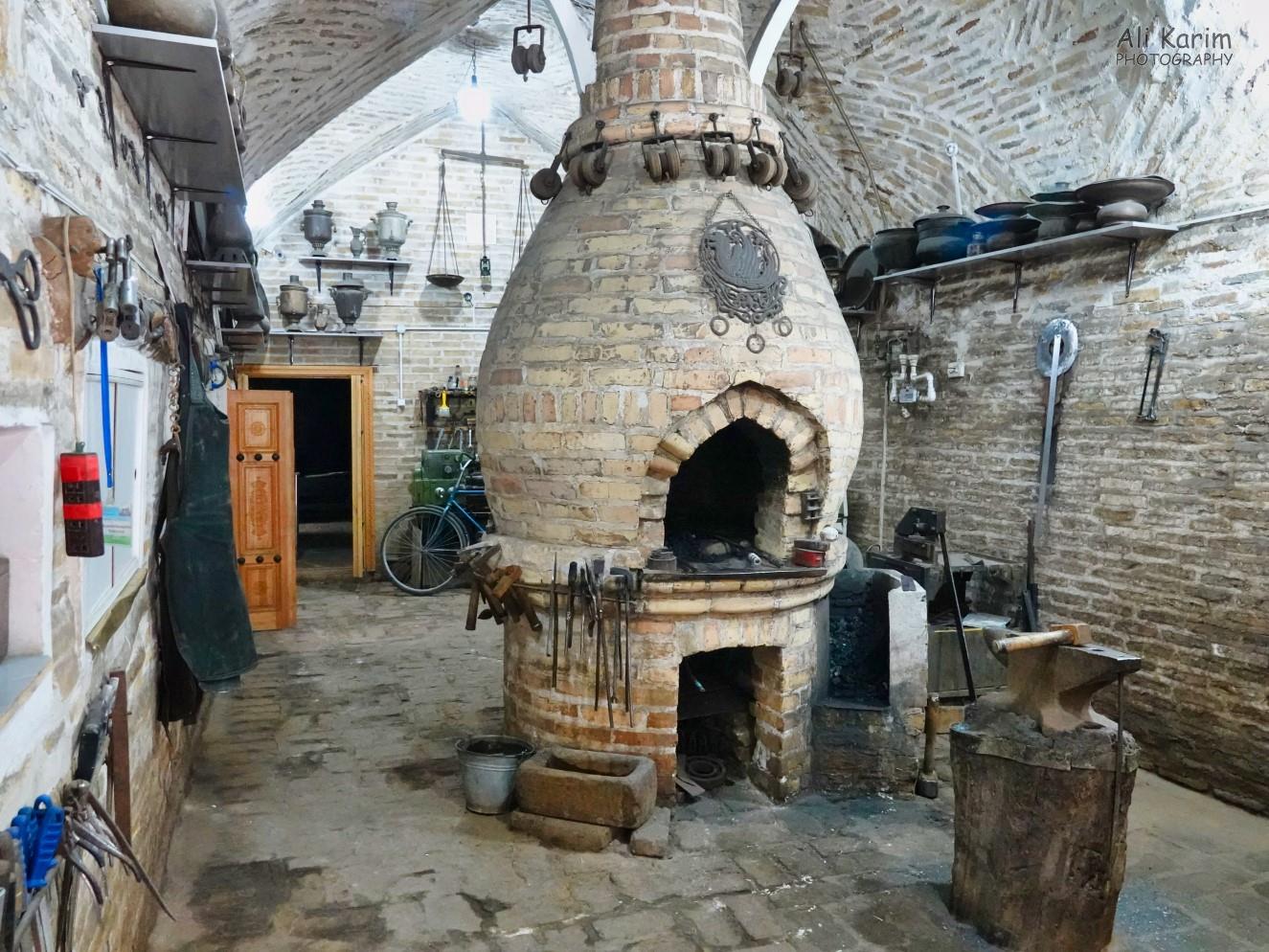 A traditional iron-work shop still in use Bukhara, Oct 2019, A traditional iron-work shop still in use