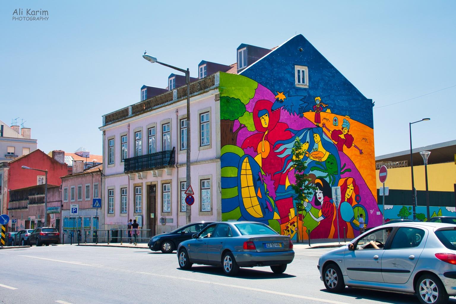 Lisbon Portugal: Interesting mural artwork everywhere in Lisbon