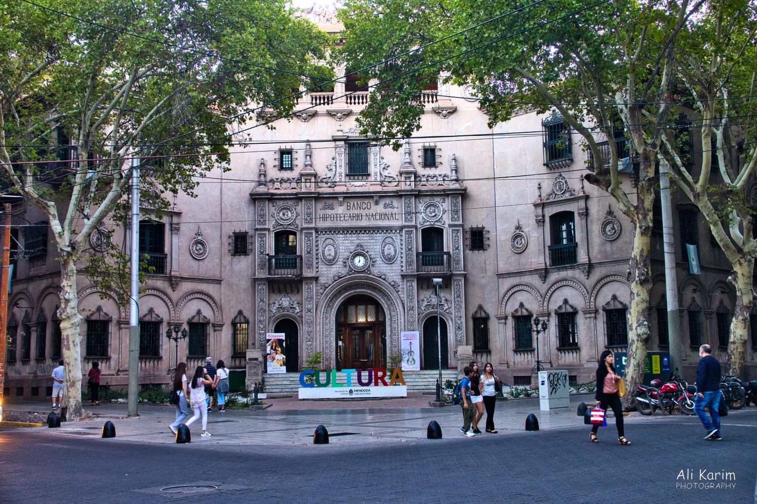 Cultural center at one corner of Plaza San Martin Mendoza, Argentina Cultural center at one corner of Plaza San Martin