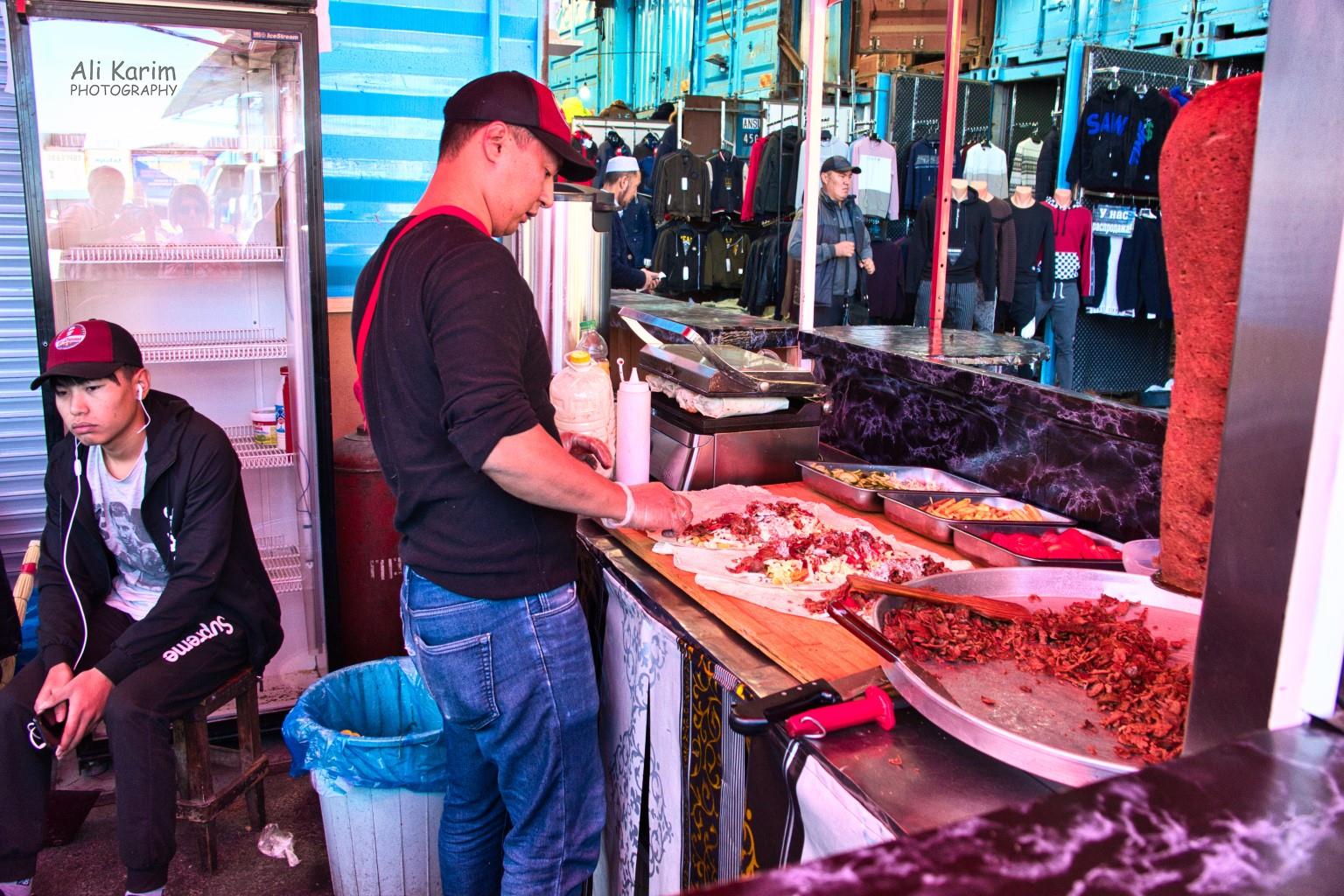 Food stalls were opening up to feed the many shoppers Silk Road 14 Bishkek Food stalls were opening up to feed the many shoppers