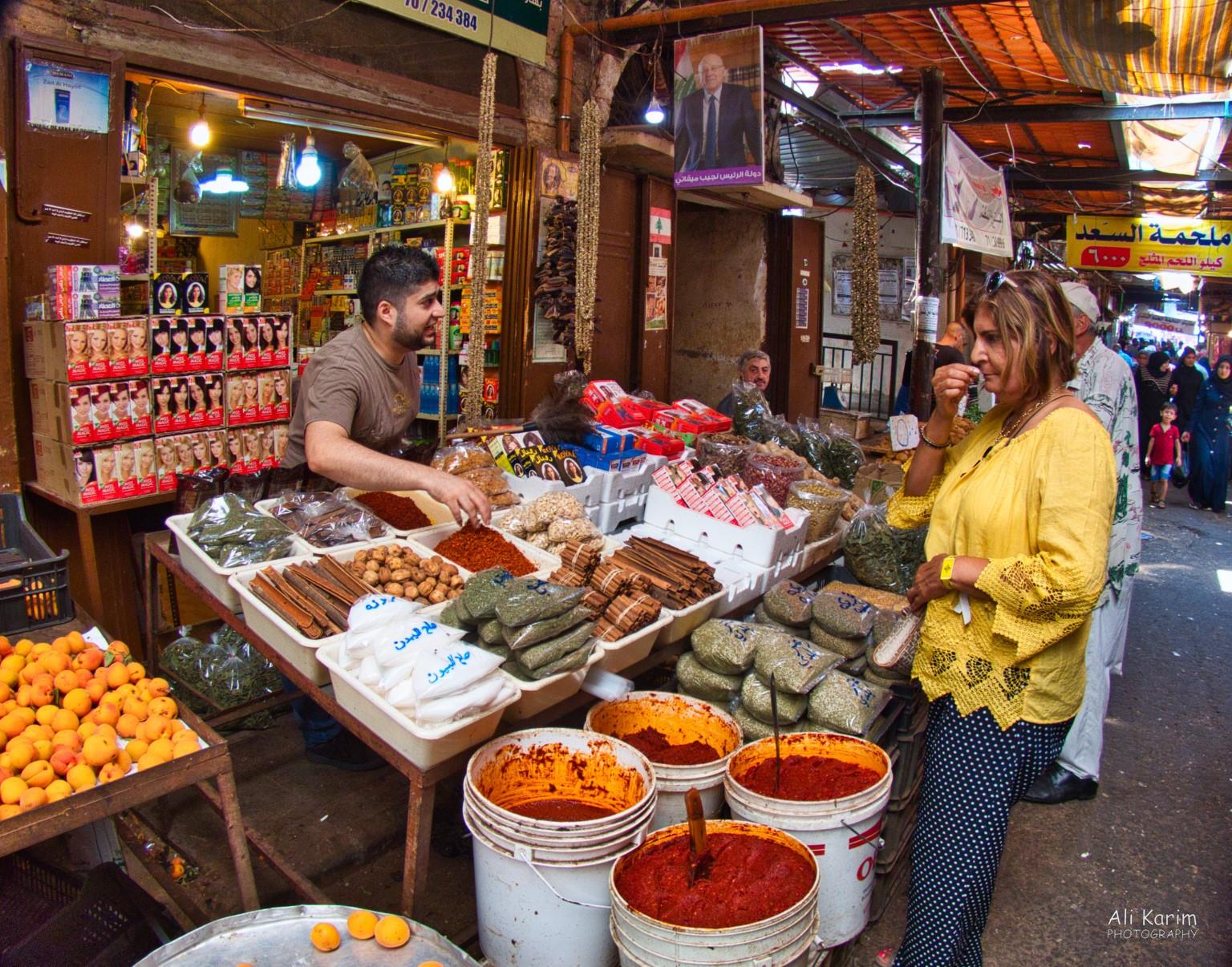 Checking out the spices; I think they passed the quality test Tripoli Lebanon Checking out the spices; I think they passed the quality test