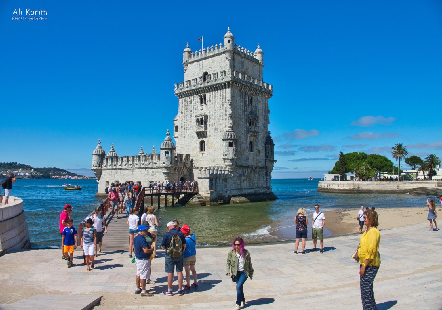 The Torre de Belem was a fort and early warning network for Portugal. It is inspired by North African designs, and comprises Moorish watchtowers and decorative architecture. Lisbon Portugal: The Torre de Belem was a fort and early warning network for Portugal. It is inspired by North African designs, and comprises Moorish watchtowers and decorative architecture.