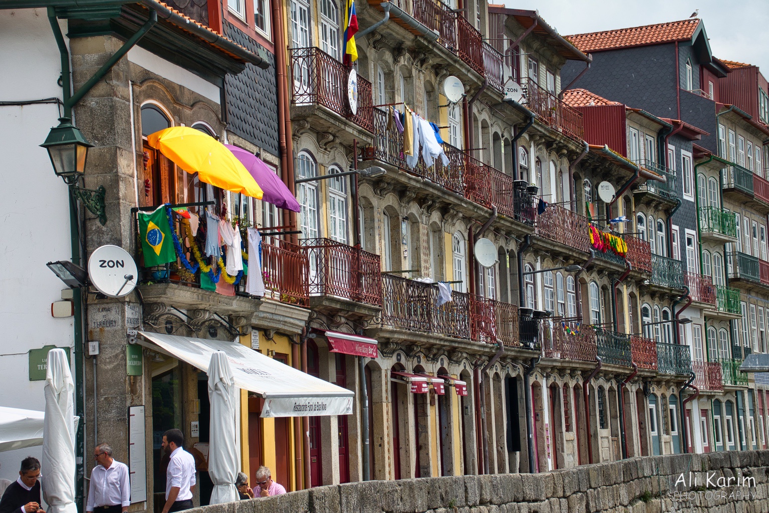 Lovely old buildings lining the old port area Porto Lovely old buildings lining the old port area