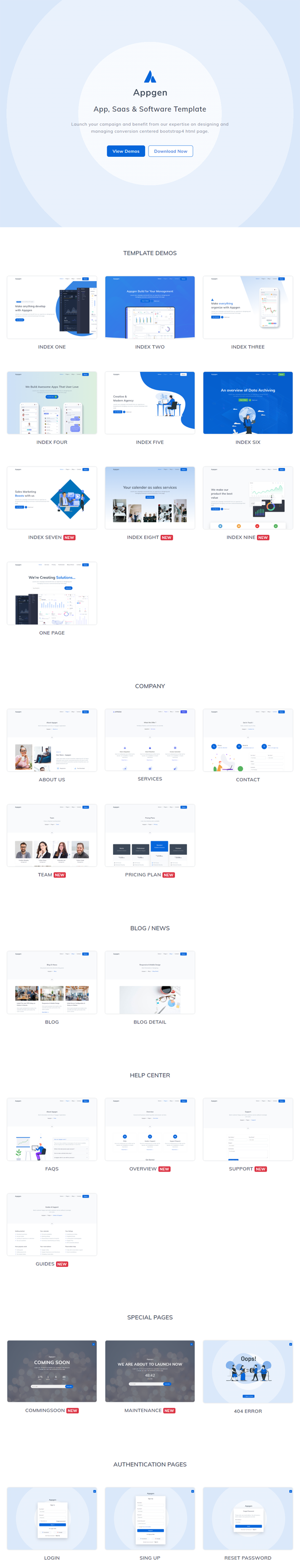 Appgen - App, Saas & Software Bootstrap 5 Landing Page Template - 1