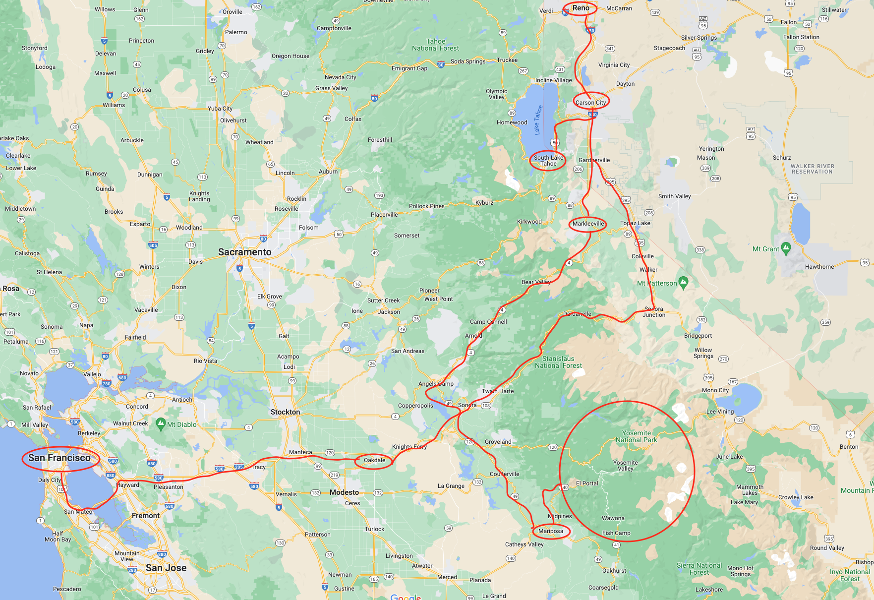 Yosemite portion Yosemite to Death Valley, June 2020, Yosemite portion