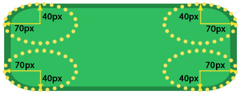 border-radius with slash