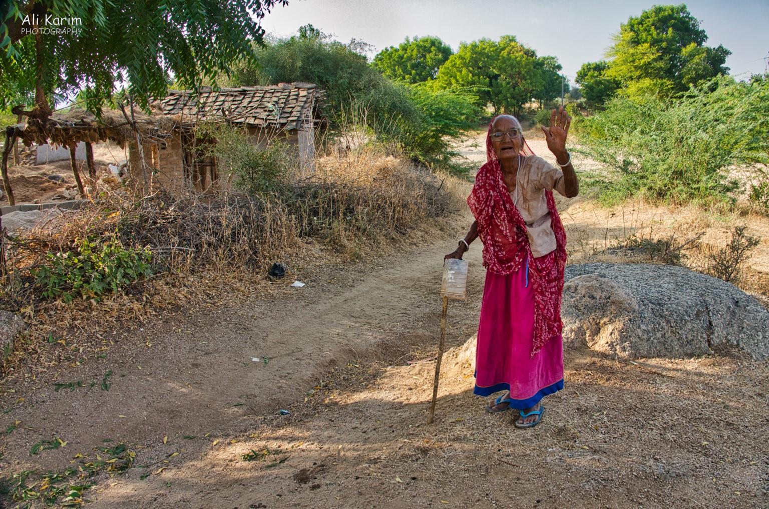 Friendly lady; the mother of one of our guides Leopards, Bera, Rajasthan Friendly lady; the mother of one of our guides