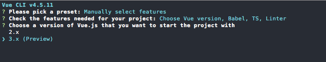 Vue CLI - Version