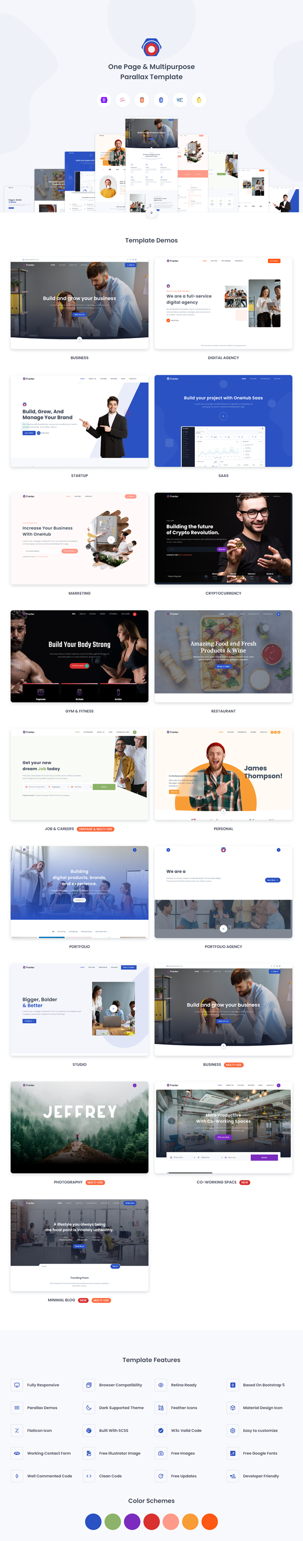Fronter - One Page & Multipurpose Landing Page Template - 1